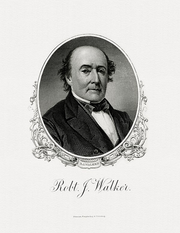 Bureau of Engraving and Printing portrait of Walker as Secretary of the Treasury