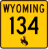 Wyoming Highway 134 marker