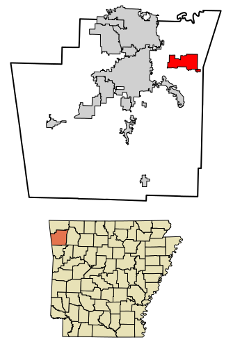 File:Washington County Arkansas Incorporated and Unincorporated areas Goshen Highlighted 0527670.svg