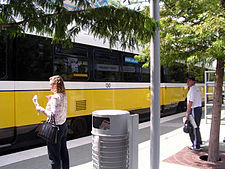 Passengers at White Rock Station on DART's Blue Line White Rock Station.jpg