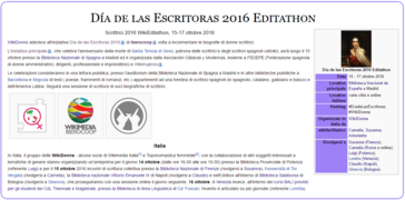 WikiDonne - Día de las Escritoras editathon