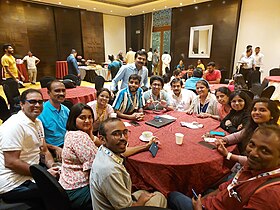 Wikimedians of Kerala members discussion with Karavali Wikimedians