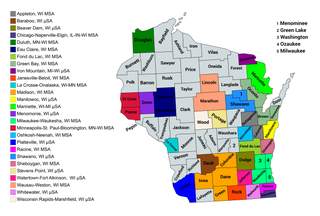 <span class="mw-page-title-main">Wisconsin statistical areas</span> Wisconsin statistical areas