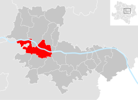 Poloha obce Zwentendorf an der Donau v okrese Tulln (klikacia mapa)