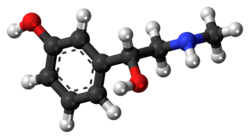 (R)-Phenylephrine molecule ball.png