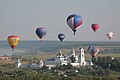 Aeronautics festival over Nikitsky Monastery