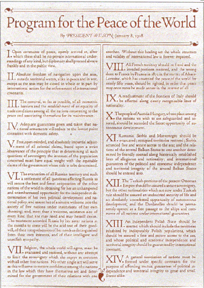 14 пунктов вильсона. 14 Points of Woodrow Wilson. Вудро Вилсон 14 пунктов. Четырнадцать пунктов Вильсона документ. 14 Points of Woodrow Wilson 1918.