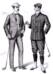 1901 Sartorial Arts Journal Fashion Plate Men's Golfing Clothes