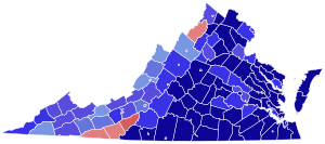 1941 Virginia gubernatorial election results map by county.svg