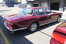 1967 Maserati Quattroporte rear view (Series II) 1967 Maserati Quattroporte (AM107) sedan (21160767825).jpg