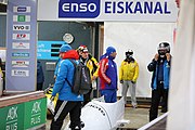 Deutsch: Bob-Europacup 2018/19; Station 1 in Altenberg, 2er-Rennen Nummer 1, Lauf 1 English: Bobsleigh Europe Cup 2018-19 in Altenberg - 2-man Race 1, first run