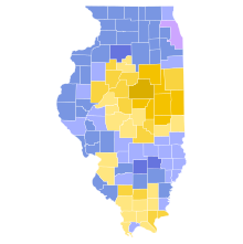 Primary results by county
.mw-parser-output .legend{page-break-inside:avoid;break-inside:avoid-column}.mw-parser-output .legend-color{display:inline-block;min-width:1.25em;height:1.25em;line-height:1.25;margin:1px 0;text-align:center;border:1px solid black;background-color:transparent;color:black}.mw-parser-output .legend-text{}
Quinn
40-50%
50-60%
60-70%
Washington
40-50%
Kelleher
40-50%
50-60%
60-70%
70-80% 2002 Illinois lieutenant gubernatorial Democratic primary results map by county.svg