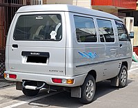 Rear view of the van