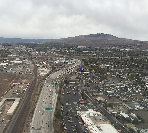 I-80 runs through central Sparks.