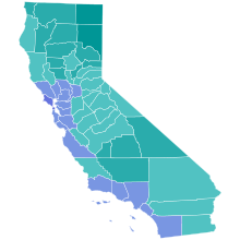 2018 United States Senate election in California results map by county.svg