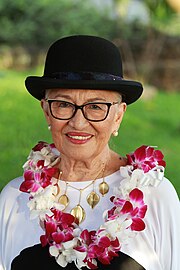 Momi Cazimero, Hawaiian graphic designer and entrepreneur, Bishop Museum, Honolulu, Hawaii