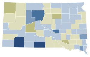 2022 South Dakota Amendment D results map by county.svg