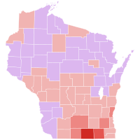 Primary results by county:
Loudenbeck
40-50%
50-60%
60-70%
70-80%
Schroeder
40-50% 2022 Wisconsin Secretary of State GOP primary.svg