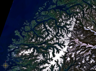 Satellite view of Romsdal, Sunnmore and Nordfjord. 6.57545E 62.10248N Romsdalsfjorden, Sunnmore fjords, Nordfjord.png