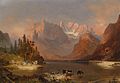 19. századi festmény: Dürren-tó, Cristallo-hegység