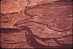 Thumbnail for File:AERIAL VIEW OF THE TRUCKEE RIVER DELTA AT SUNRISE, LOOKING UPRIVER. THE TRUCKEE FLOWS INTO PYRAMID LAKE IN SOUTH... - NARA - 552908.jpg