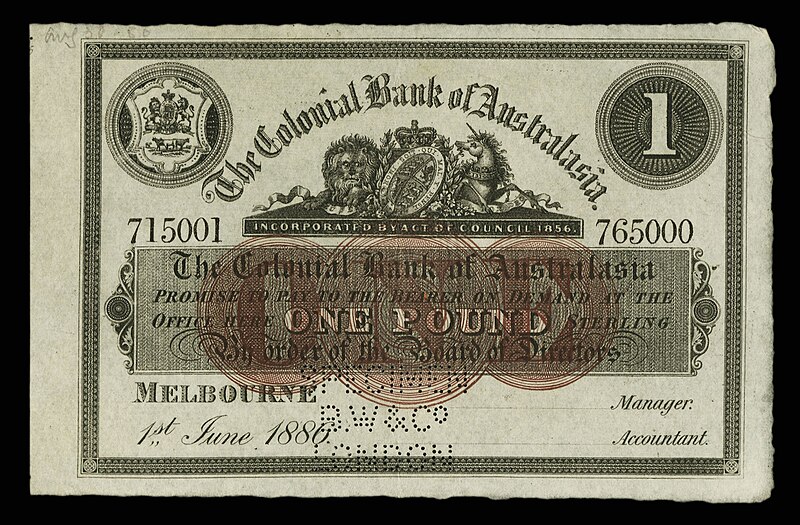 File:AUS-Colonial Bank of Australasia 1 Pound Sterling 1-6-1886.jpg