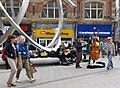 A Busker Band playing at "The Spirit of Belfast" sculpture in Arthur Square - geograph.org.uk - 2439234.jpg