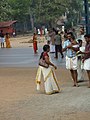 A Kerala family in traditional kerala dress at guruvayur temple.JPG