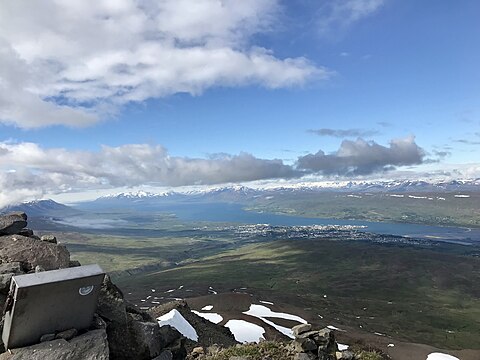 A view from the top of Súlur (mountain)