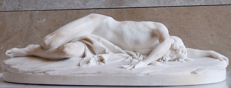 Abel expirant (1785), marbre[12], Paris, musée du Louvre.