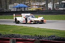 Montoya in het Acura Team Penske No. 6 DPi racen op de Acura Sports Car Challenge 2018 in Mid-Ohio.