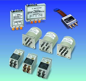 Some of the electromechanical switches from Agilent Technologies Agilent EM Switch Family.jpg