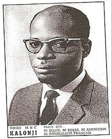 Albert Kalonji MNC-K campaign poster for the 1960 elections Albert Kalonji campaign poster.jpg