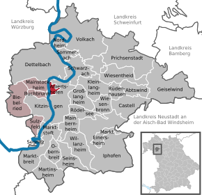 Poziția localității Albertshofen