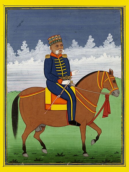 File:Amir Khan of Tonk, on horseback (±1860).jpg