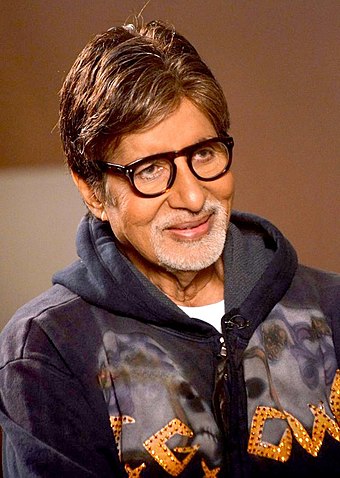 Amitabh Bachchan in 2014. The most successful Indian actor in the 1970s and 1980s, he is considered one of India's greatest and most influential movie stars.[74][75][76][77][78]