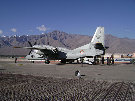 Antonov An-32B of the Indian Air Force at Leh Airbase.