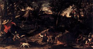 <i>Hunting</i> (Carracci) Painting by Annibale Carracci