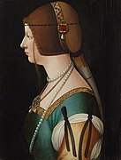 Bianca Maria Sforza em retrato de Ambrogio de Predis