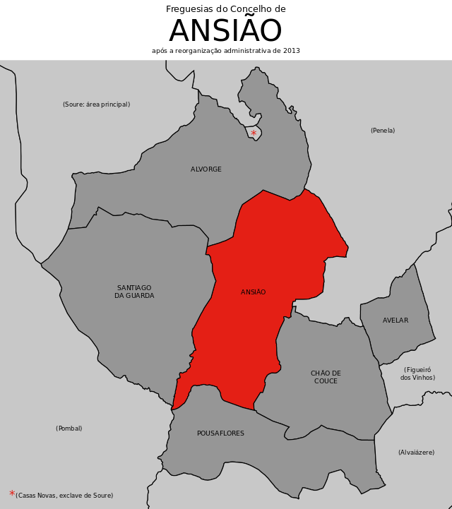 Localização no município de Ansião