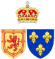 Arms of Madeleine of Valois as Queen consort of Scots.svg
