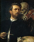 Autoritratto con morte che suona il violino (1872), di Arnold Böcklin, Old National Gallery, Berlino