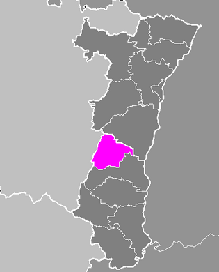 里博維萊區在前阿爾薩斯大區的位置