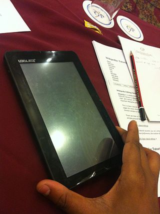 <span class="mw-page-title-main">Aakash (tablet)</span> Indian Government promoted tablet computer