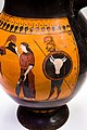 Attic black-figure belly-amphora - ABV extra - warrior arming - Fiesole MCA - 06