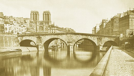 1857 Ancien pont Saint-Michel, Paris, France