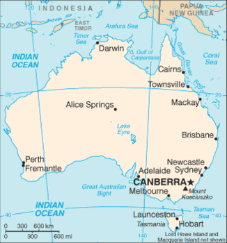 map of Australia