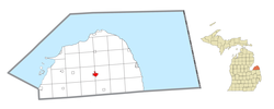 Lage in Huron County