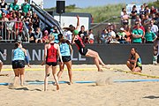 Deutsch: Deutsche Beachhandball-Meisterschaften 2022; Tag 3: 7. August 2022 – Frauen,Finale, Beach Bazis Schleissheim – Minga Turtles Ismaning 2:1 (20:26, 24:20, 8:6) English: German Beach handball Championships; Day 3: 7 August 2022 – Women Final – Beach Bazis Schleissheim Vs Minga Turtles Ismaning 2:1 (20:26, 24:20, 8:6)