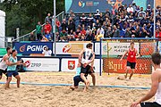 Deutsch: Beachhandball Europameisterschaften 2019 (Beach handball Euro); Tag 6: 7. Juli 2019 – Männerfinale, Dänemark-Norwegen 2:0 (25:18, 19:16) English: Beach handball Euro; Day 6: 7 July 2019 – Men's Final – Denmark-Norway 2:0 (25:18, 19:16)